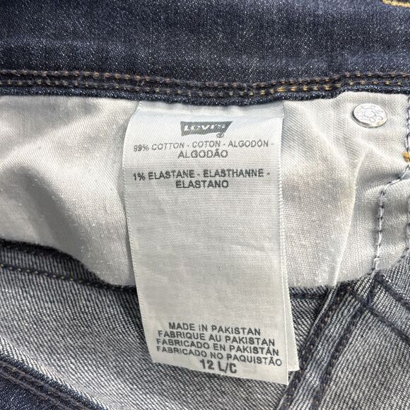 Levi’s 515 Bootcut Jeans Womens 12L Mid Rise Blue Stretch Denim Western Pockets - Picture 11 of 14